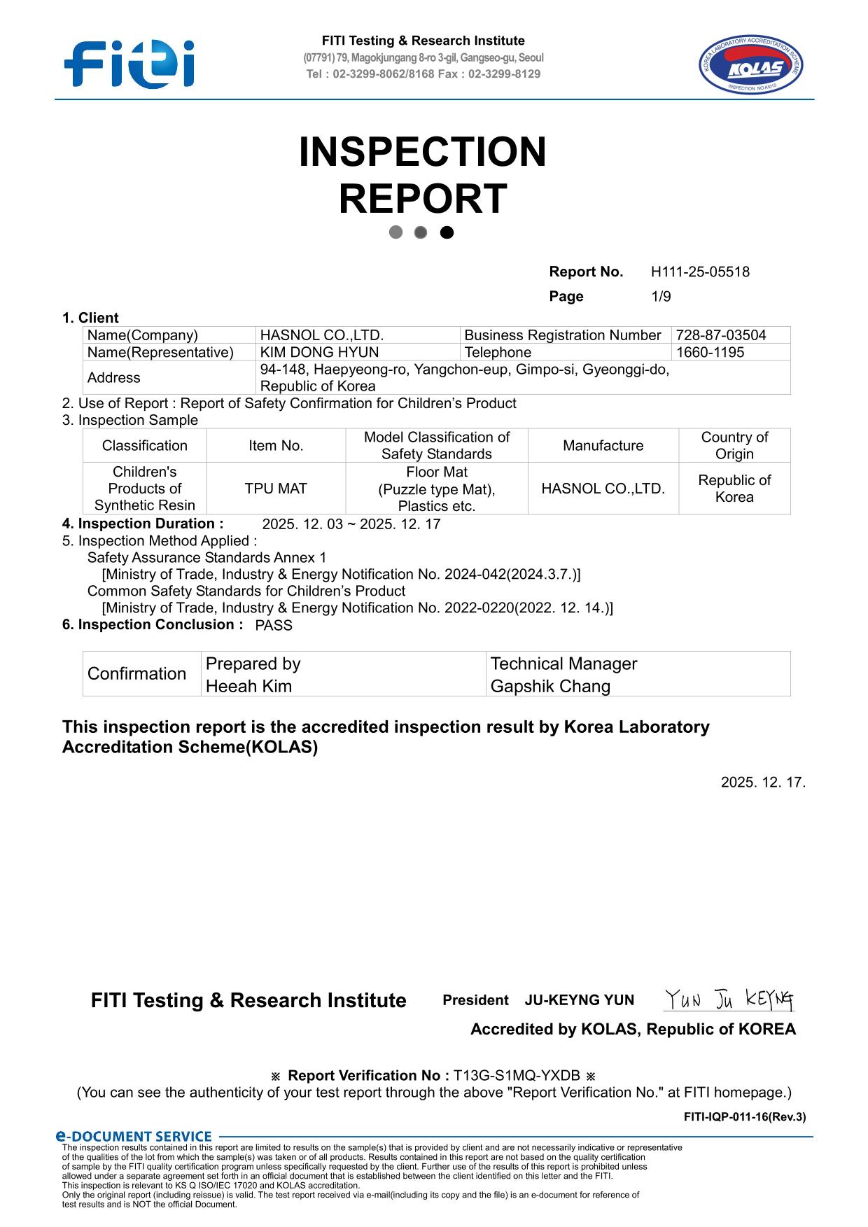 Global FITI Inspection